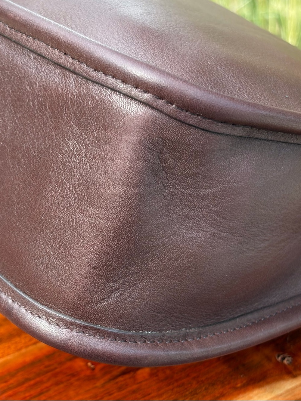 Vintage COACH Andrea Slim Mahogany Leather Hobo Shoulder Bag Rare 9073 - Picture 15 of 17